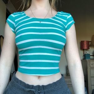 Brandy Melville Striped Baby Tee❤️